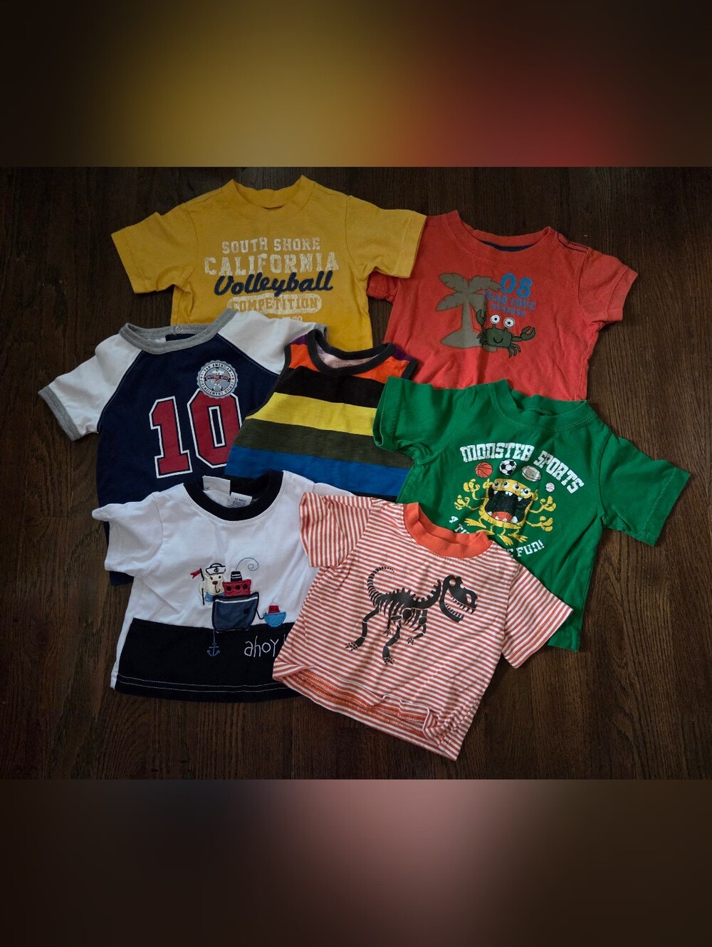Lot Of 7 Boys 6/9M and 6/12M Tees